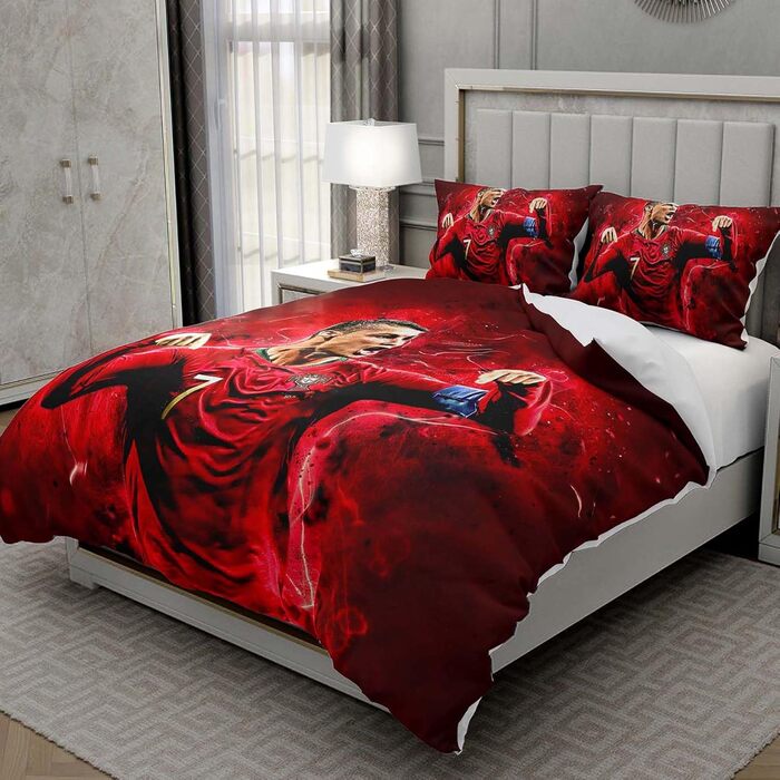 Дитяча дитяча постільна білизна футбол 100x135 см наволочка на блискавці 4060 см 3D футбольна постільна білизна хлопчик постільна