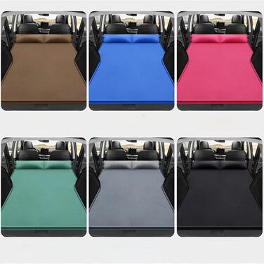 Автомобільний надувний матрац для Audi A1 A3 A4 A5 A6 A7 A8 A4L A6L Q2 Q3 Q5 Q7, портативний потовщений надувний матрац для багажника заднього сидіння, аксесуар для подорожей та кемпінгу, C-коричневий