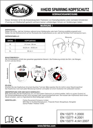 Шолом Fairtex Sparring HG10 білий/чорний L