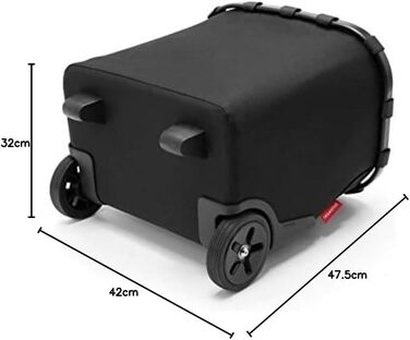 Портативний візок для покупок зі стійким алюмінієвим каркасом, плечовим ременем та знімною сітчастою внутрішньою кишенею Виготовлений з водонепроникного матеріалу, як валіза