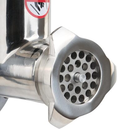 М'ясорубка з нержавіючої сталі електрична срібло 650 Вт - 150 кг/год М'ясорубка м'ясорубка з ковбасним наповнювачем м'ясорубка м'я