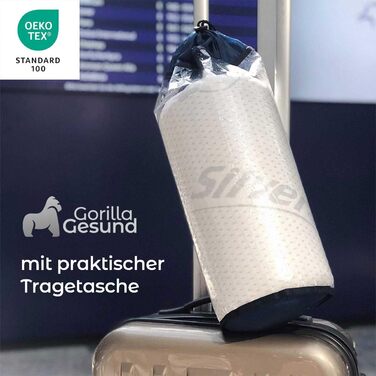 Ортопедична подушка для шиї Silver Neck - в&39язкопружна подушка, подушка з піни з ефектом пам&39яті з чохлом Silver & Life - 70x34 см - висота 13 см 70 x 34 см, висота 13 см