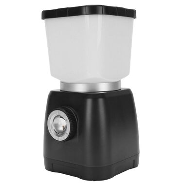 Ліхтар для кемпінгу з ручним керуванням ємністю 6000 мАг, водонепроникний, акумуляторний, подвійний світлодіодний ліхтар IPX7, портативний зарядний пристрій, 22 години роботи, аварійне освітлення для кемпінгу, (ЧОРНИЙ) Чорний