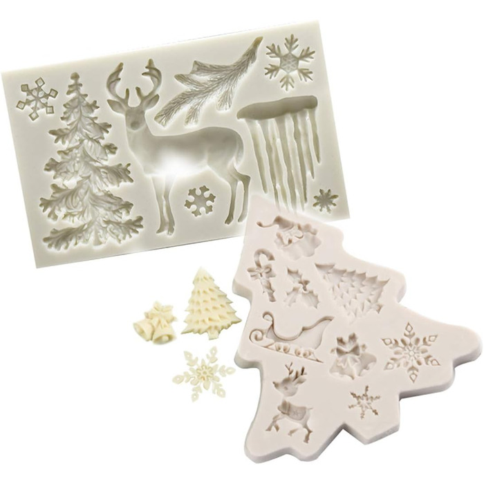 Набір із 2 силіконових форм для випічки на різдво TheStriven