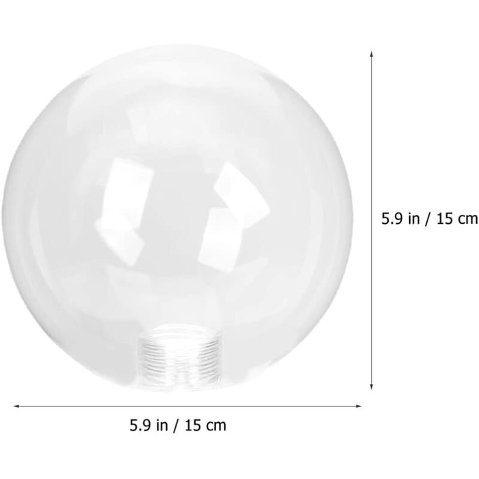 Скляний кульковий абажур Заміна прозорого 150 мм прозорого круглого скляного кульового абажура Кулька для фіксації абажура для бра Люстра Підвісний світильник