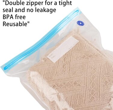 Вакуумні пакети для їжі багаторазові з клапанною блискавкою 30x34 см Безкоштовні пакети Sous Videv Вакуумний контейнер Вакуумні пакети для фруктів, овочів, подорожей, 25 шт.