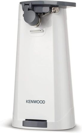 Електричний консервний ніж Kenwood CAP070. A0WH, багатофункціональний кухонний гаджет 3-в-1 із вбудованою точилкою для ножів, відкривачкою для консервів і відкривачкою для пляшок, з намотувачем кабелю, 70 Вт, білий