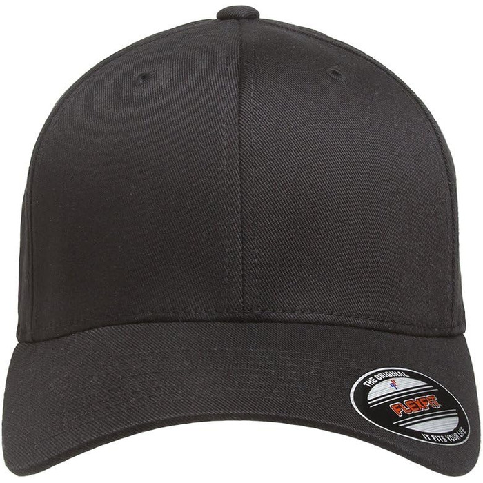 Чоловіча спортивна бейсболка Flexfit приталена кепка з застібкою L-XL чорна