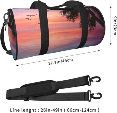 Дорожня сумка-циліндр Кокосова пальма, спортивна сумка для чоловіків та жінок, пляжна сумка, сумка-мішок