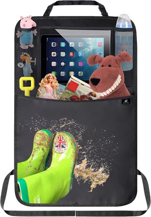 Захисний килимок для спинки сидіння автомобіля для дітей, автомобільний органайзер, органайзер для заднього сидіння автомобіля для