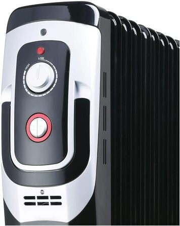 Масляний радіатор Gde OR 2000-9 DT (220-240 В, потужність нагріву 2000 Вт, 3 рівні нагріву (800/1200/2000 Вт), РК-дисплей, функція таймера, 9 ребер, безступінчастий термостат, захист від перекидання та перегріву, транспортні колеса) 2000 Вт / 9 ребер з РК