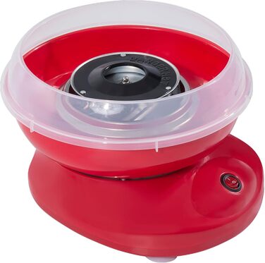 Машина для виробництва солодкої вати HOMCOM, проста у використанні машина для виробництва солодкої вати, для дорослих і дітей, нержавіюча сталь, PP, червоний