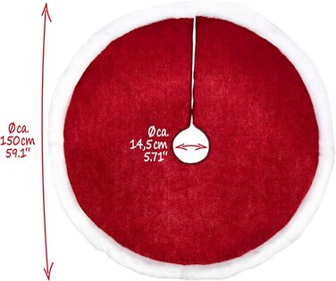 Преміум різдвяна спідниця для ялинки 150 см com-four