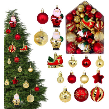Набір ялинкових кульок 72 шт Generic