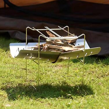 Підставка для багаття Складаний кемпінговий гриль з нержавіючої сталі Портативний для відкритих вогнищ Легкий для зберігання аксесуар для гриля, походів, кемпінгу, пікніків та пригод