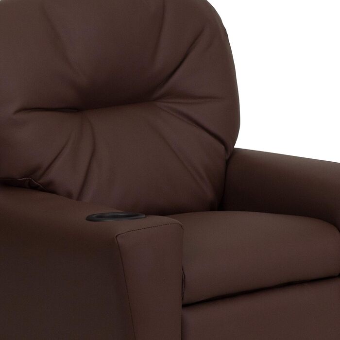 Дитяче крісло Flash Furniture, сучасне, з підсклянником, шкіра, коричнева LeatherSoft
