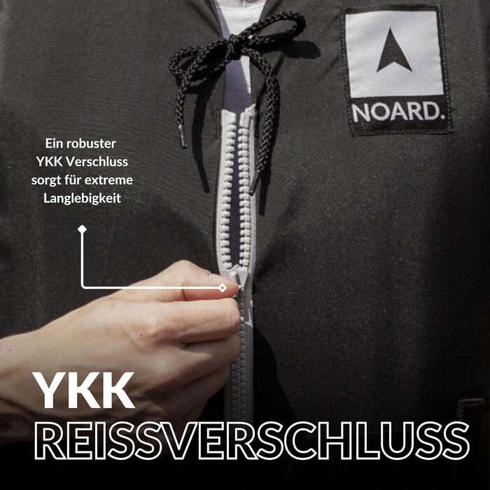 Рятувальний жилет NOARD 5 розмірів Black Edition 25-120 кг EN ISO 12402-5 CE (50 N) Жилет із міцного пінопласту чорного кольору 30-50 кг