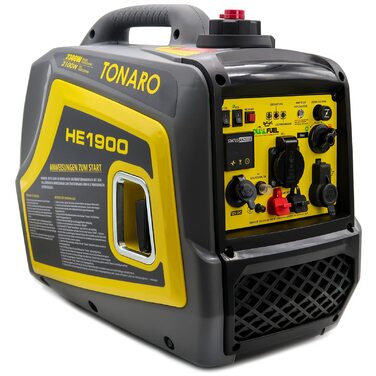 Двопаливний інверторний генератор - Портативний бензиновий/зріджений газорозподільний генератор потужністю 2300 Вт - 4-тактний аварійний генератор з системою AVR - Тихий, легкий, компактний - Можлива паралельна робота