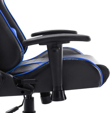 Ігрове крісло, офісне крісло, ігрове крісло, обертове крісло, письмове крісло, чорно-синя штучна шкіра