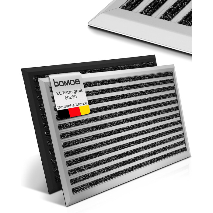 Килимок для вулиці 60x90 см Нековзний, Нержавіючий, Килимок для вулиці Вхідний килимок, Килимок для вулиці з сітки, Сріблястий AluGant 90 x 60 см (Прямокутний) Сріблястий