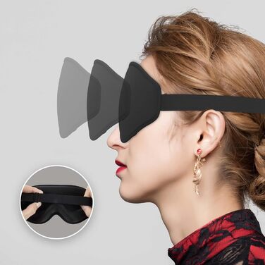 Маска для сну для чоловіків і жінок, 3D контурна маска для сну, м'яка комфортна пов'язка на очі для авіаперельотів, йоги, сну Фіол