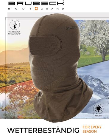 Унісекс Рама Трубка Балаклава Функціональний Мериносова вовна Багатофункціональний шарф Шарф на шию Шарф на шию L-XL Хакі