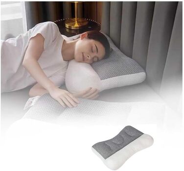 Суперергономічна подушка для апное сну, подушка для підтримки шиї, ортопедична подушка для глибокого сну, ергономічна подушка для шиї та плечей 19*29 дюймів, 2024