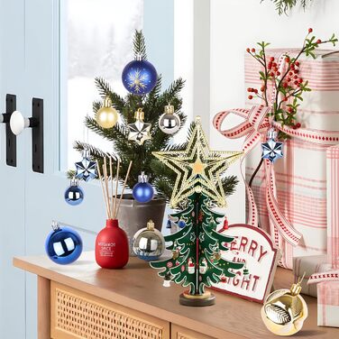 Набір різдвяних кульок із 45 предметів синьо-золоті Nexalite