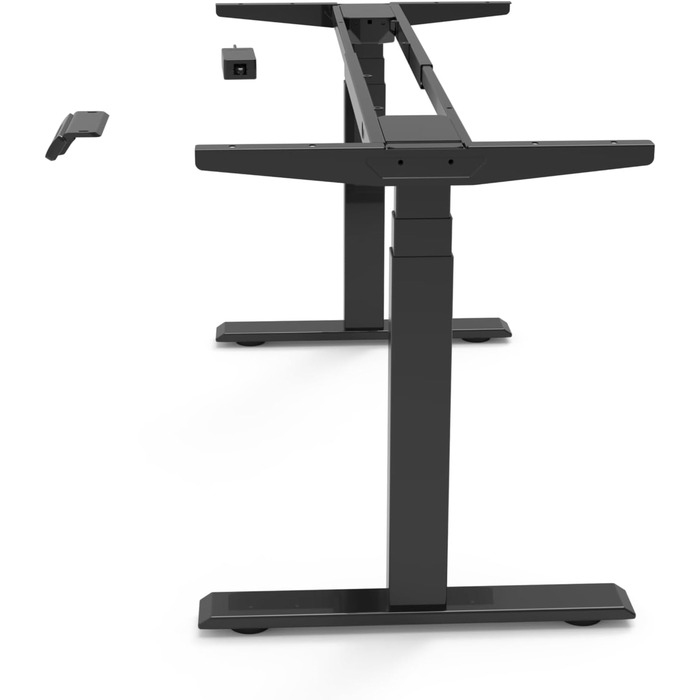 Рама столу DeHong з регулюванням висоти та 2 двигунами, 3-рівнева електрична регульована висота рами столу, функція пам&39яті та плавний старт/зупинка, 6BPLUS чорного кольору