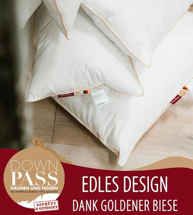 Пухова подушка 80 x 80 см - Подушка зі 100 пір&39яним наповнювачем - Подушка 80x80 см з бавовняним чохлом - Подушка для спокійного сну - Пухова подушка - Подушка - Подушка 80x80 см