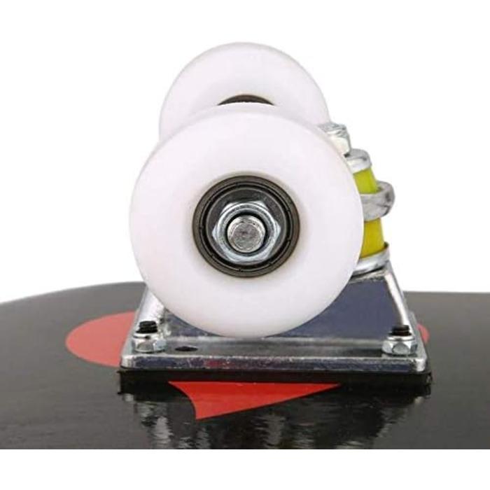 Круїзерний скейтборд з Double Kick - повний комплект для дітей, підлітків та дорослих, 7-шарова увігнута дека з канадського клена, 79 x 19.5 x 9.5 см, візерунок черепа