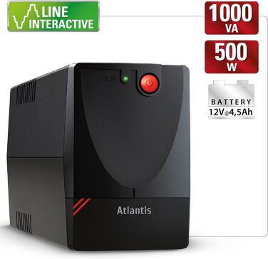 ДБЖ Atlantis X1500, потужність 1000 ВА, 500 Вт, лінійний інтерактив