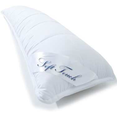 Подушка для сну на боці з акватекстилю 40 x 145 см, подушка для годування грудьми на блискавці 1500 г, клімат-регулююча подушка для сну на боці Oeko-TEX Soft Touch 40 x 145 см/1500 г