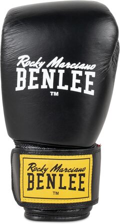Боксерські рукавички BENLEE Fighter Leather 12 oz, чорні/червоні, одинарні