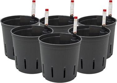 Культурний горщик Leni для гідропонних систем набір з індикатором рівня води Розміри на вибір 5-32 см круглі Міцний пластик (в упаковці 6 шт., Ø 13 см В 12 см)