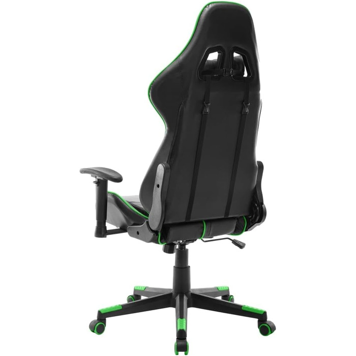 Геймерське крісло, офісне крісло, чорно-зелене, штучна шкіра