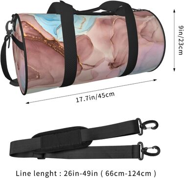 Спортивна сумка-мішок для подорожей та пляжу, барвистий мармуровий принт, чорний колір, універсальний розмір, дорожня сумка