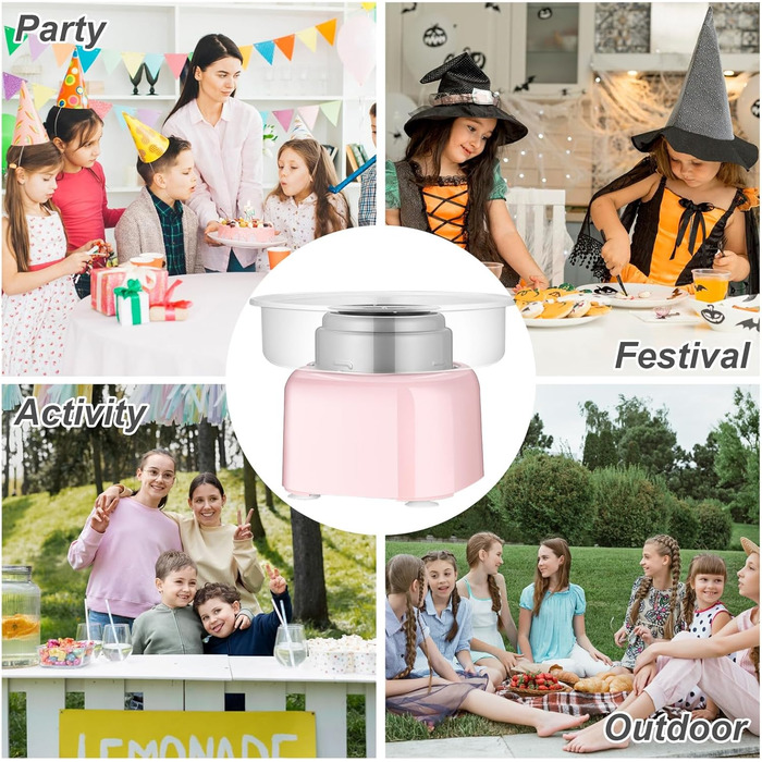 Машина для виробництва солодкої вати для дому, машина для виробництва солодкої вати з великою мискою, машина для солодкої вати потужністю 500 Вт для вечірки, проста в експлуатації та легка чистка