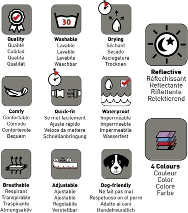 Багатофункціональний повідець тренувальний повідець з неопреновим помякшенням, світловідбиваючою стрічкою 3M та регульованою довжиною. Підходить для собак середніх та великих порід (розмір L, фіолетовий) Фіолетовий L