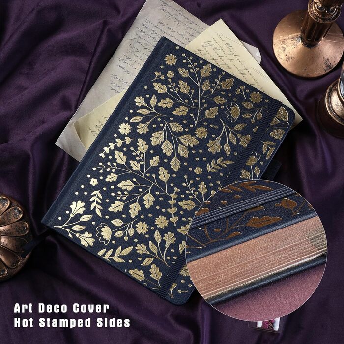 Журнал TIEFOSSI Bullet Dot, вінтажний блокнот для жінок та чоловіків, 160 г/м, 192 сторінки преміум-класу, блокнот A5 у твердій палітурці у подарунок, для щоденного письма в туристичному агентстві, блокноти з синіми аркушами