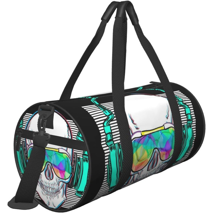 Універсальна спортивна сумка-мішок Музичний Череп, дорожня сумка для чоловіків та жінок