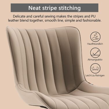 Ергономічне офісне крісло YOUTASTE, регульоване по висоті офісне крісло, офісне крісло зі штучної шкіри та колесами, обертове крісло з функцією гойдання, комп&39ютерне крісло з вантажопідйомністю 150 кг, хакі