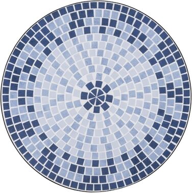 Мозаїчний садовий стіл круглий металевий 60 см мозаїчний стіл садовий круглий балконний стіл стіл для приміщень бістро стіл для вулиці патіо стіл мозаїчний візерунок кам&39яна мозаїка балконний обідній стіл середземноморський