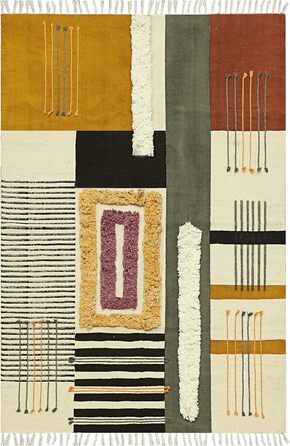 Килимок прямокутний, прямокутний, бавовна, Дуррі, геометричний килим кілім, для приміщень і вулиці, плоске плетіння, килимки для с