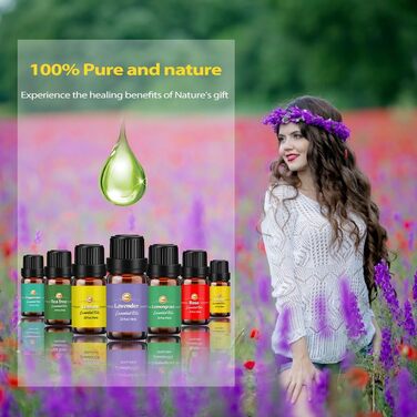 Набір ефірних олій 18 x 10 мл, чайне дерево, лаванда, евкаліпт, ладан, лемонграс, розмарин, апельсин, м&39ята, лимон, бергамот, іланг-іланг, грейпфрут, ромашка, троянда, ваніль, пачулі, шавлія