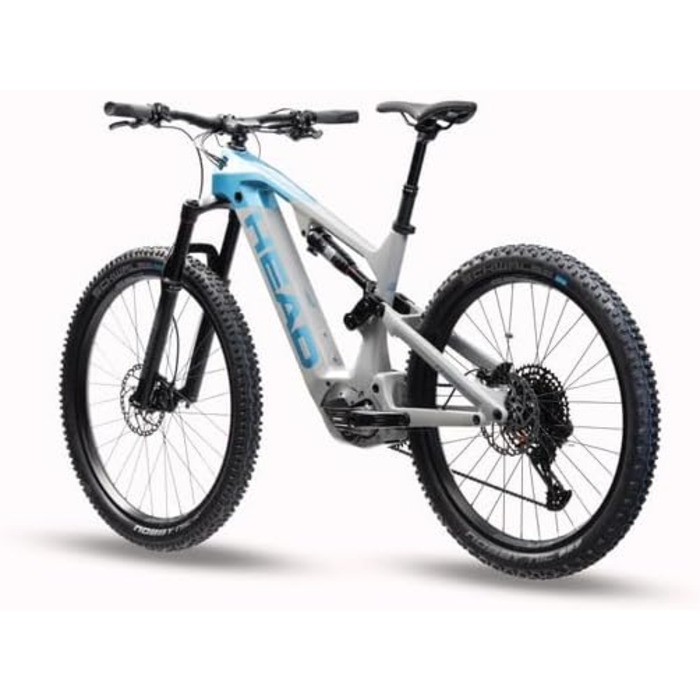 Гірський електровелосипед для дорослих Muret Trail Full Suspension E-Fully, сірий/синій 48