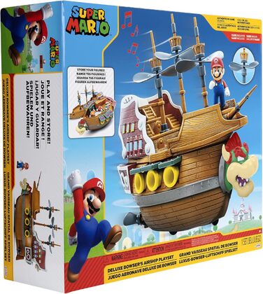 Ігровий набір SUPER MARIO Deluxe Дирижабль Боузера з фігуркою Маріо