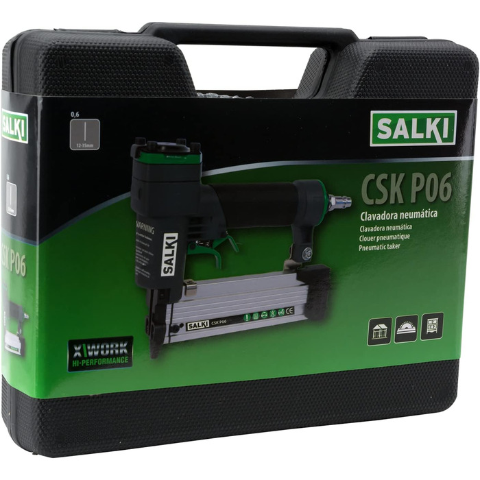 Пневматичний цвяхозабивач Salki CSK P06 - Пневматичний цвяхозабивач для цвяхів без головки 0,6 довжиною від 12 до 35 мм