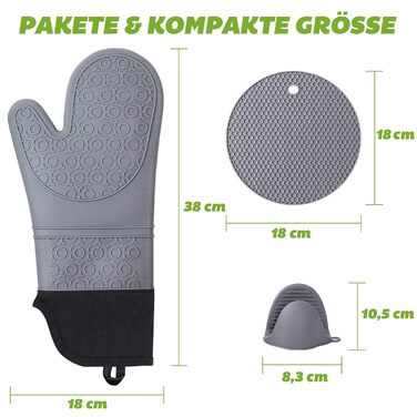 Силіконовий набір рукавиць для духовки Рукавички для духовки Термостійка рукавичка для духовки Рукавички для випічки Дуже довгі пр