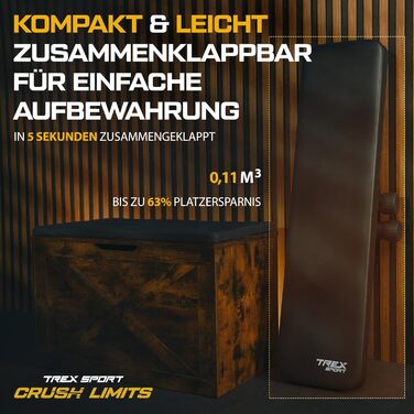 Плоска лава TX-100B Складана лава для силових тренувань Тренажерна лава для жиму лежачи в домашньому спортзалі Сталева рама, нековзна, м&39яка